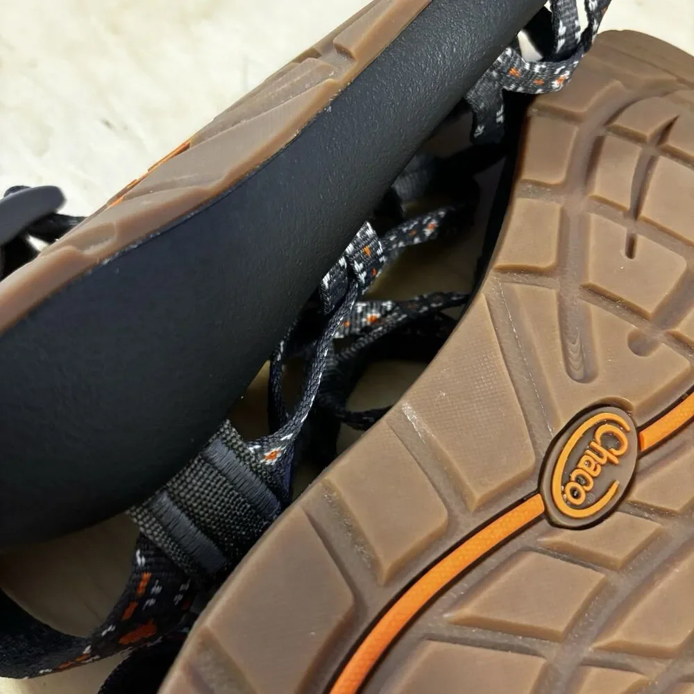 Chaco Z Cloud X2 Creed Golden Womens Sandals Gray Orange Hiking Sport Size 9